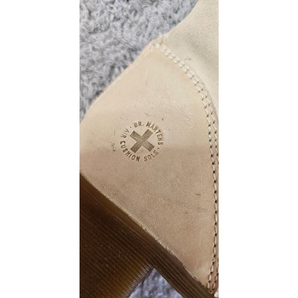 DR. MARTENS Dana‎ 2 Off White Ivory Leather High Leg Fur Boots #11966--US 7 - Picture 9 of 12